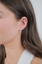 Load image into Gallery viewer, Catalina Hoop | Silver | Crystal Earrings