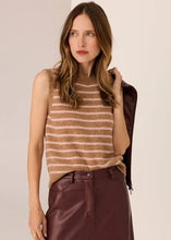 Load image into Gallery viewer, POL Carmel Striped Vest | Camel Blush