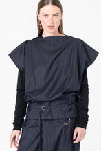 Load image into Gallery viewer, Company of Strangers | Mirror Top | Charcoal Wool Stripe