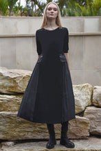 Load image into Gallery viewer, Curate | Cozy Couture Dress | Black