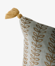 Load image into Gallery viewer, Leaf Handblock Velvet Cushion Cover