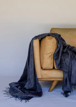 Load image into Gallery viewer, Blanket / Wool + Cotton Blend / Midnight