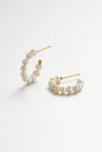 Load image into Gallery viewer, Ally Hoop | Gold| Pearl Earring