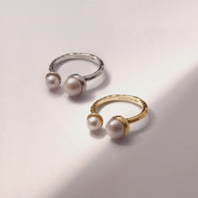 Load image into Gallery viewer, Riviera Double Pearl Ring
