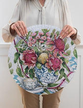 Load image into Gallery viewer, Waratah in Blue | Round 500 Piece Puzzle