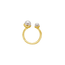 Load image into Gallery viewer, Riviera Double Pearl Ring