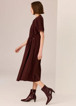 Load image into Gallery viewer, POL Tech Drawcord Dress | Merlot