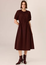 Load image into Gallery viewer, POL Tech Drawcord Dress | Merlot