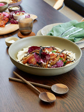 Load image into Gallery viewer, Asili X Citta Salad Servers S\2 Olive Wood