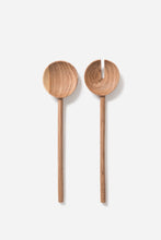 Load image into Gallery viewer, Asili X Citta Salad Servers S\2 Olive Wood