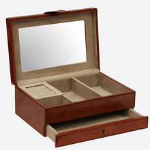 Load image into Gallery viewer, Luxury Leather Jewellery Box w Drawer