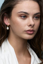 Load image into Gallery viewer, Charlie Mini Hoop | Silver | Pearl Earring
