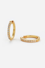 Load image into Gallery viewer, Catalina Hoop | Gold | Crystal Earrings
