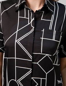 Alisa Blouse | Black and White
