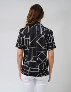 Alisa Blouse | Black and White