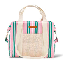 Load image into Gallery viewer, Picnic Cooler Box Bag | Pink &amp; Green Stripe
