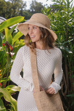 Load image into Gallery viewer, Hat | Crystal Wide Brim Hat | Natural Raffia

