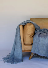 Load image into Gallery viewer, Blanket / Wool + Cotton Blanket / Denim
