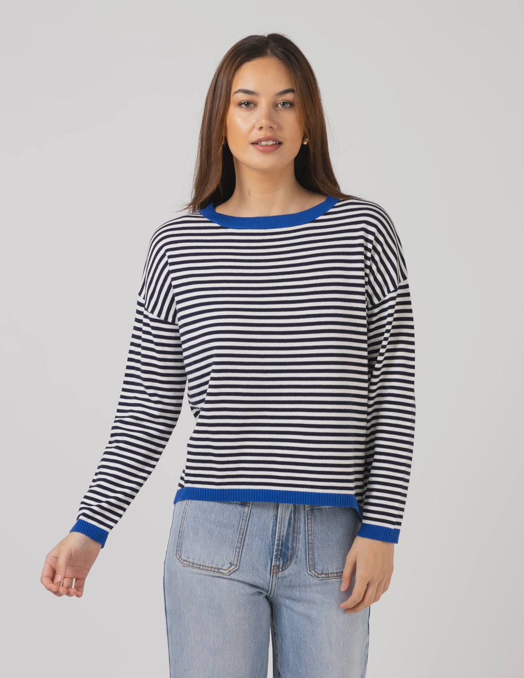 Street Jumper |Navy Stripe