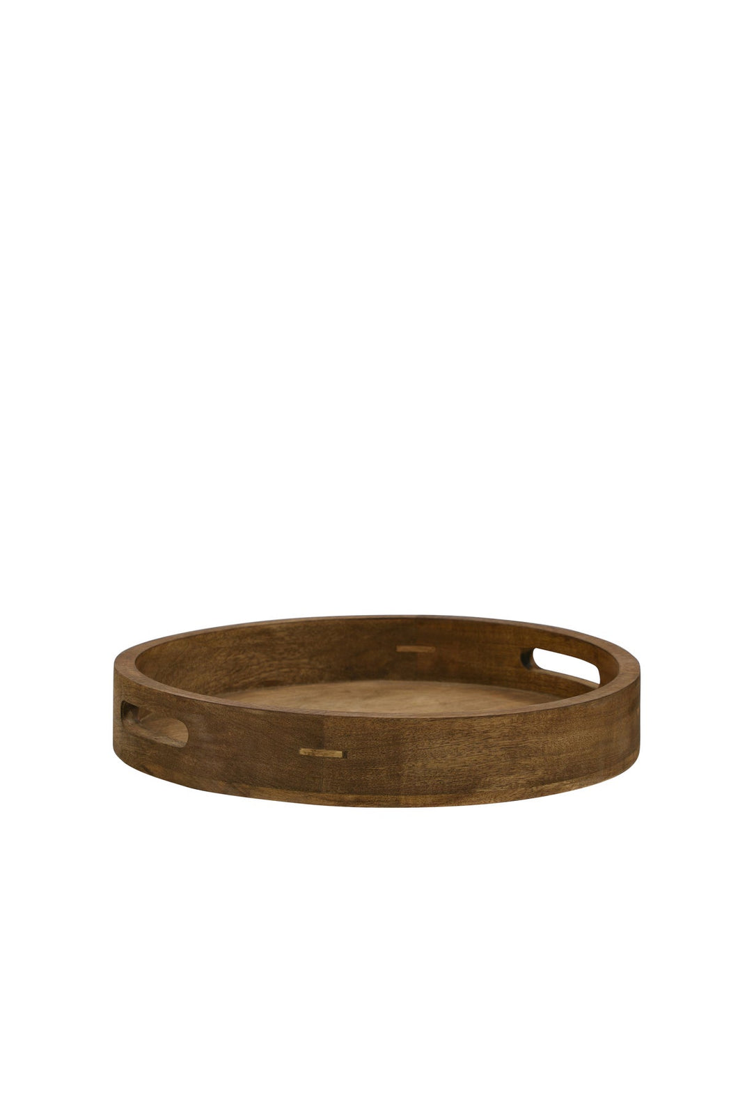 Wooden Round Tray with Handles