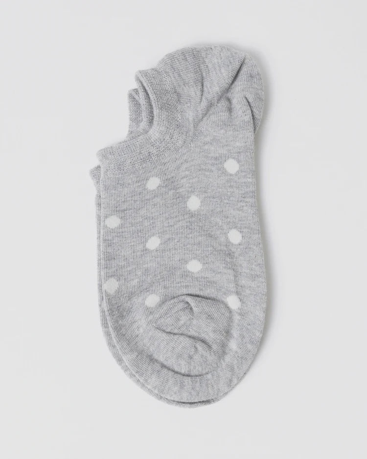 Grey with White Dot Socks