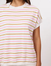 Load image into Gallery viewer, Stella + Gemma | Gwen Tee - Milk|Pink|Bronze Stripe
