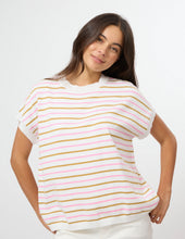 Load image into Gallery viewer, Stella + Gemma | Gwen Tee - Milk|Pink|Bronze Stripe
