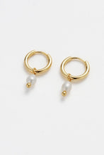 Load image into Gallery viewer, Heidi Hoop | Gold | Pearl Earring
