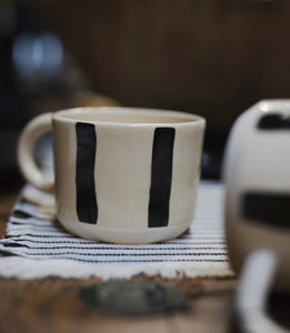 Black Striped Mugs