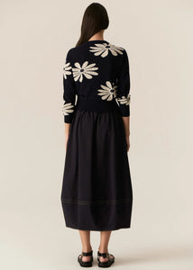 Lask Daisy Cardigan | Ink/Ecru