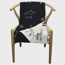 Load image into Gallery viewer, Cotton Jungle Throw | Black/Natural
