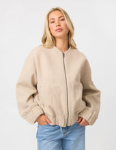 Load image into Gallery viewer, Stella &amp; Gemma Bomber Jacket | Oat
