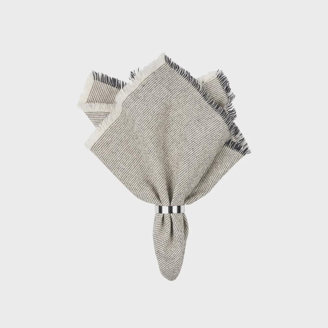Elouise Napkin - Off White | Black