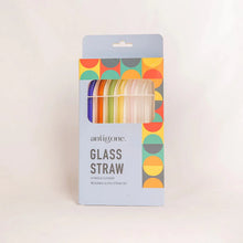 Load image into Gallery viewer, Reusable Glass Straws S6 | Long Bend Multi Colour
