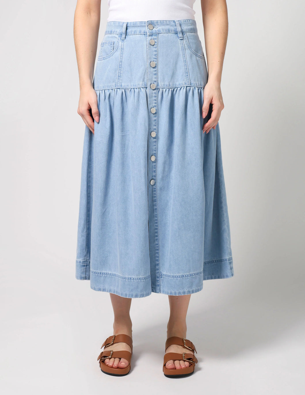 Lou Skirt | Light Denim