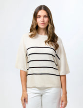 Load image into Gallery viewer, Stella + Gemma | Indy Knit | Natural/Black Stripe
