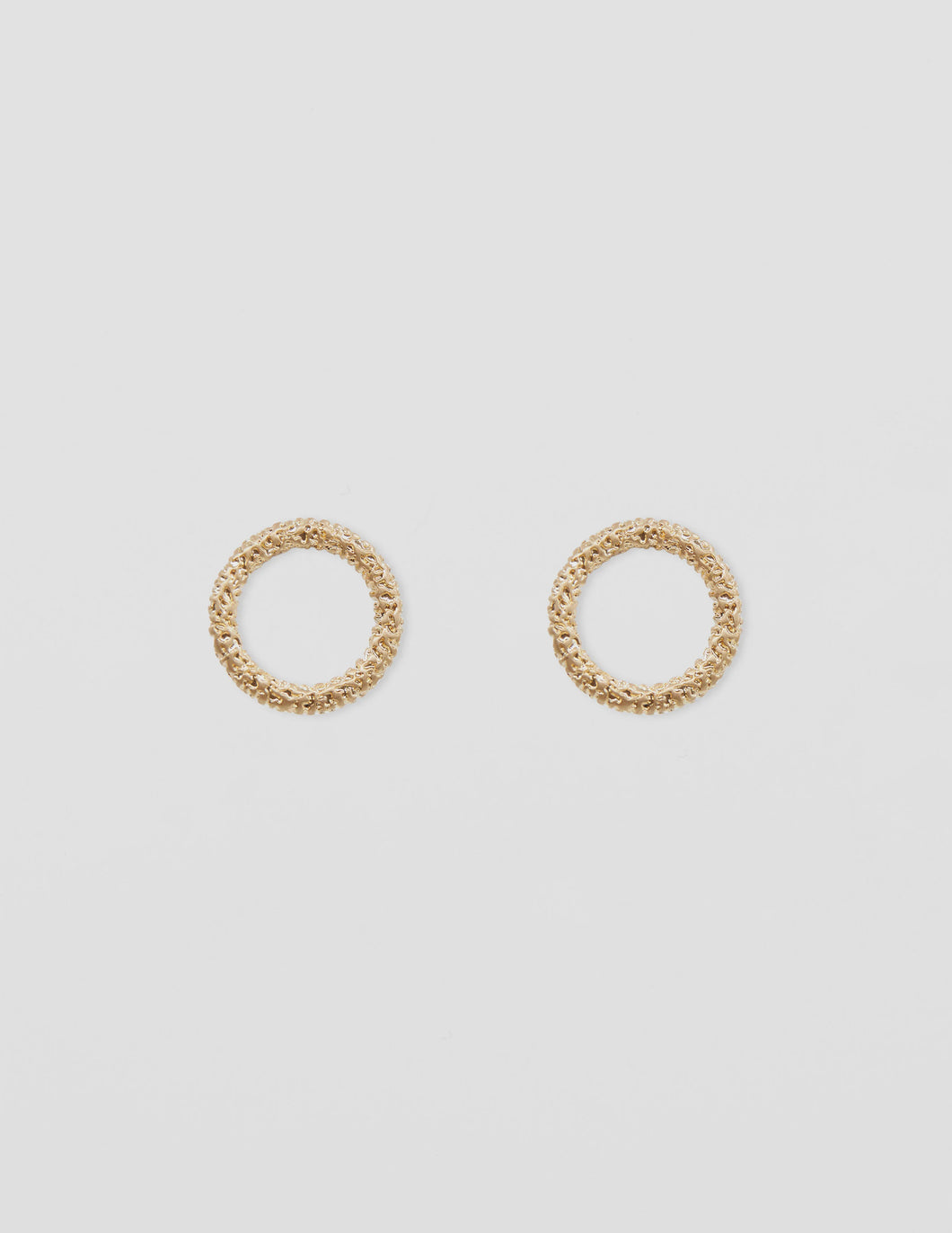 Earring Beaten Hoops | Gold