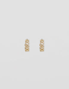 Gold Chain Hoop Earrings