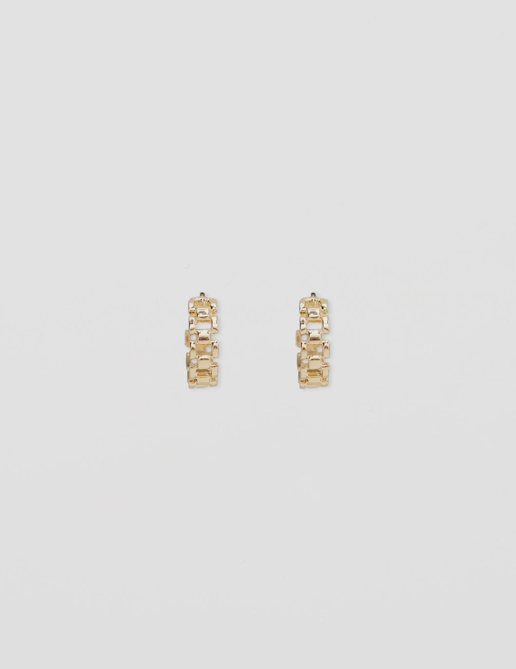 Gold Chain Hoop Earrings