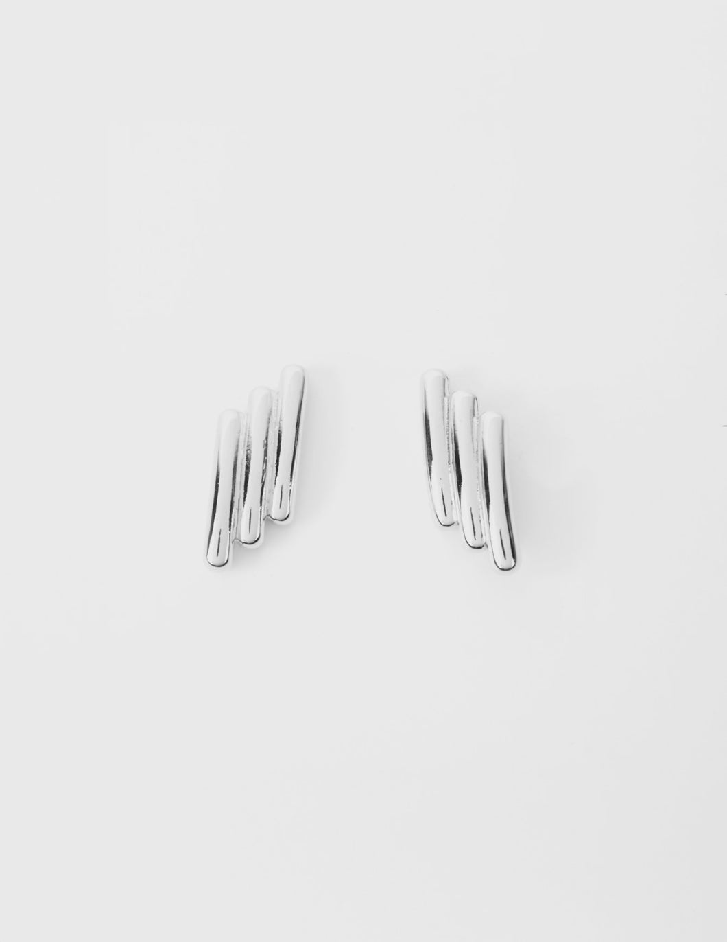 Earring Silver Solid Bars