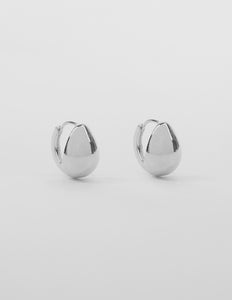 Earring Silver Solid Tear Drop