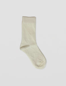 White Socks With Indent Hearts
