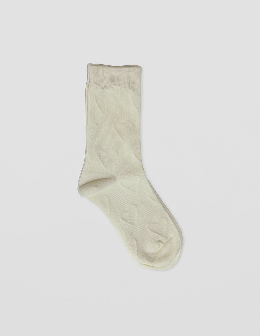 White Socks With Indent Hearts