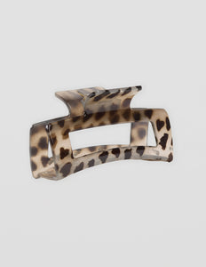 Hair Claw | Oblong Leopard Print