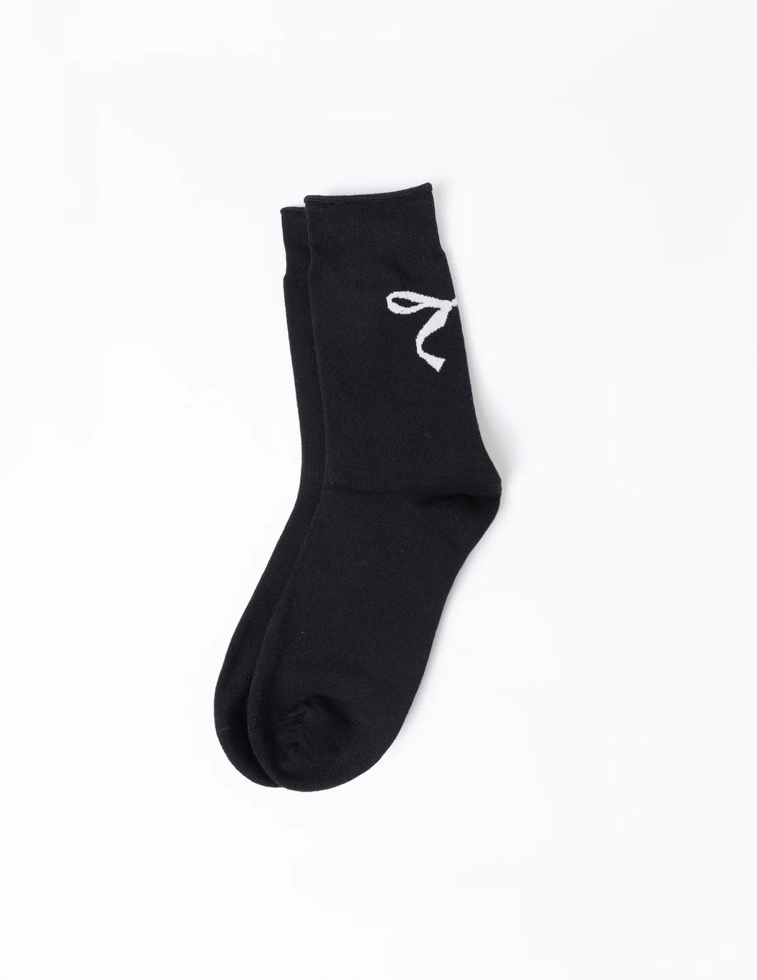 Black w White Bow Socks