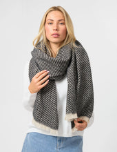 Load image into Gallery viewer, Stella + Gemma Stripes Scarf | Black

