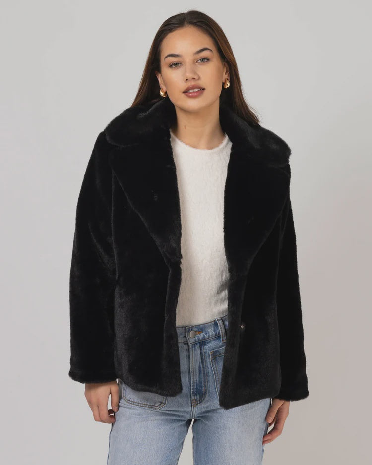Britta Fur Jacket | Midnight