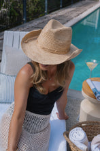 Load image into Gallery viewer, Hat | Cindy Raffia Western w Natural Trim
