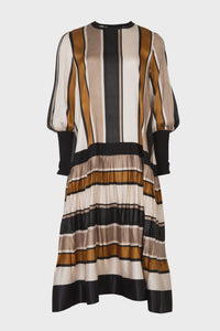 Line Time Dress | Licorice Stripe