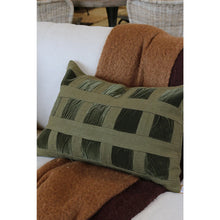 Load image into Gallery viewer, Emerald Velvet Checker Cushion Cover
